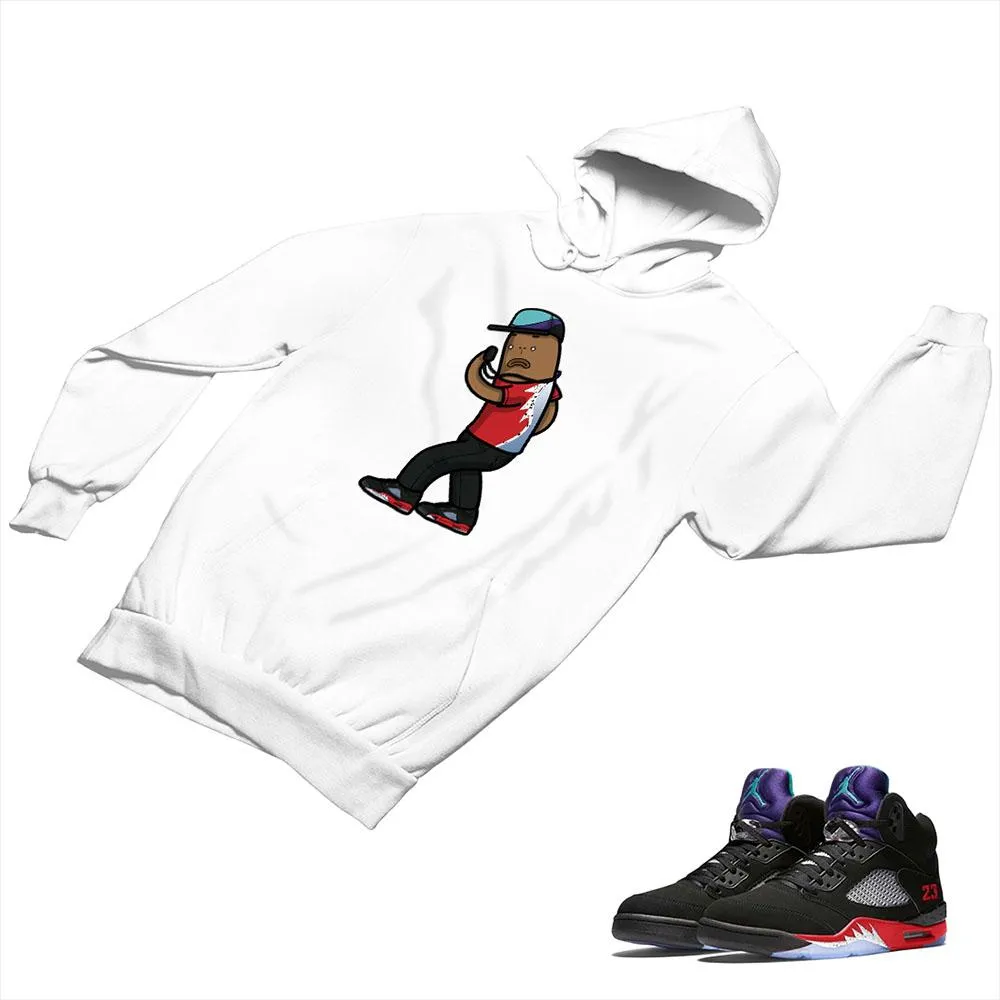 Jordan 5 Top 3 Black Matching Custom Designed Hoodies JD 5-2-7-10