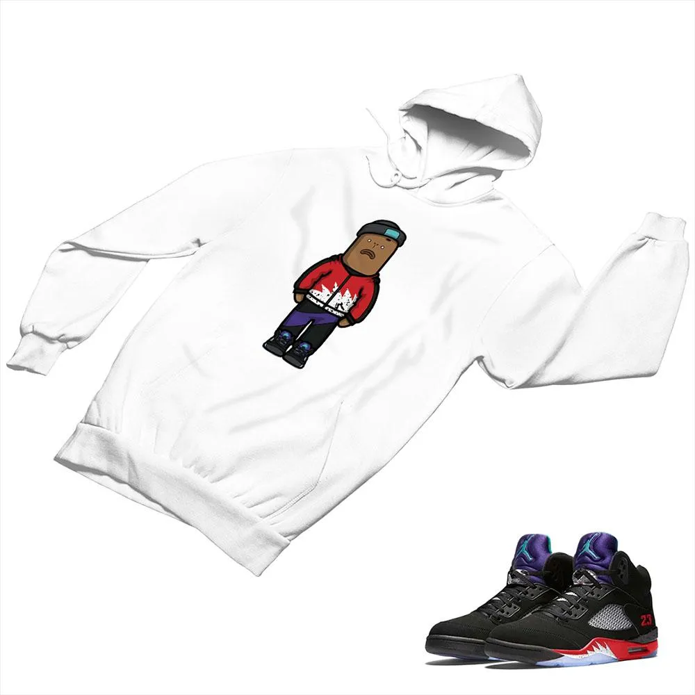 Jordan 5 Top 3 Black Matching Custom Designed Hoodies JD 5-2-7-11