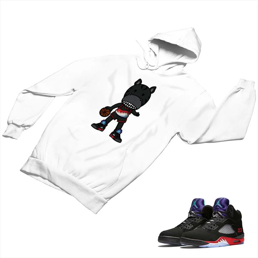 Jordan 5 Top 3 Black Matching Custom Designed Hoodies JD 5-2-7-6