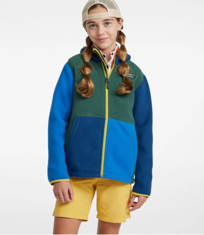 Kids' Mountain Classic Fleece, Hooded Colorblock