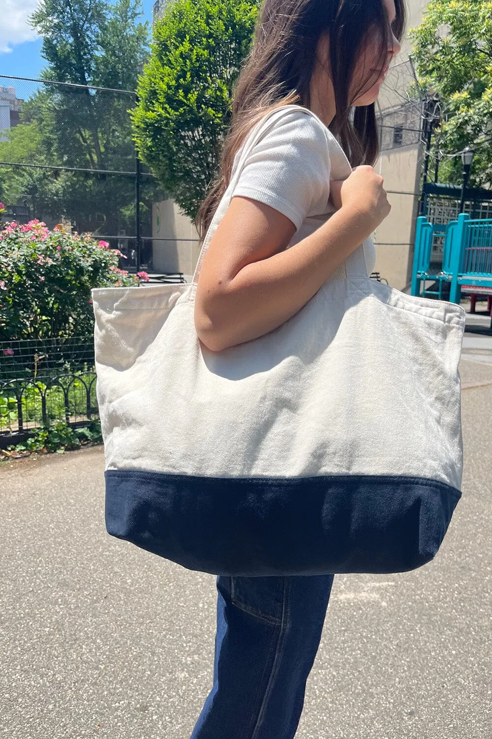 Large Colorblock Tote Bag