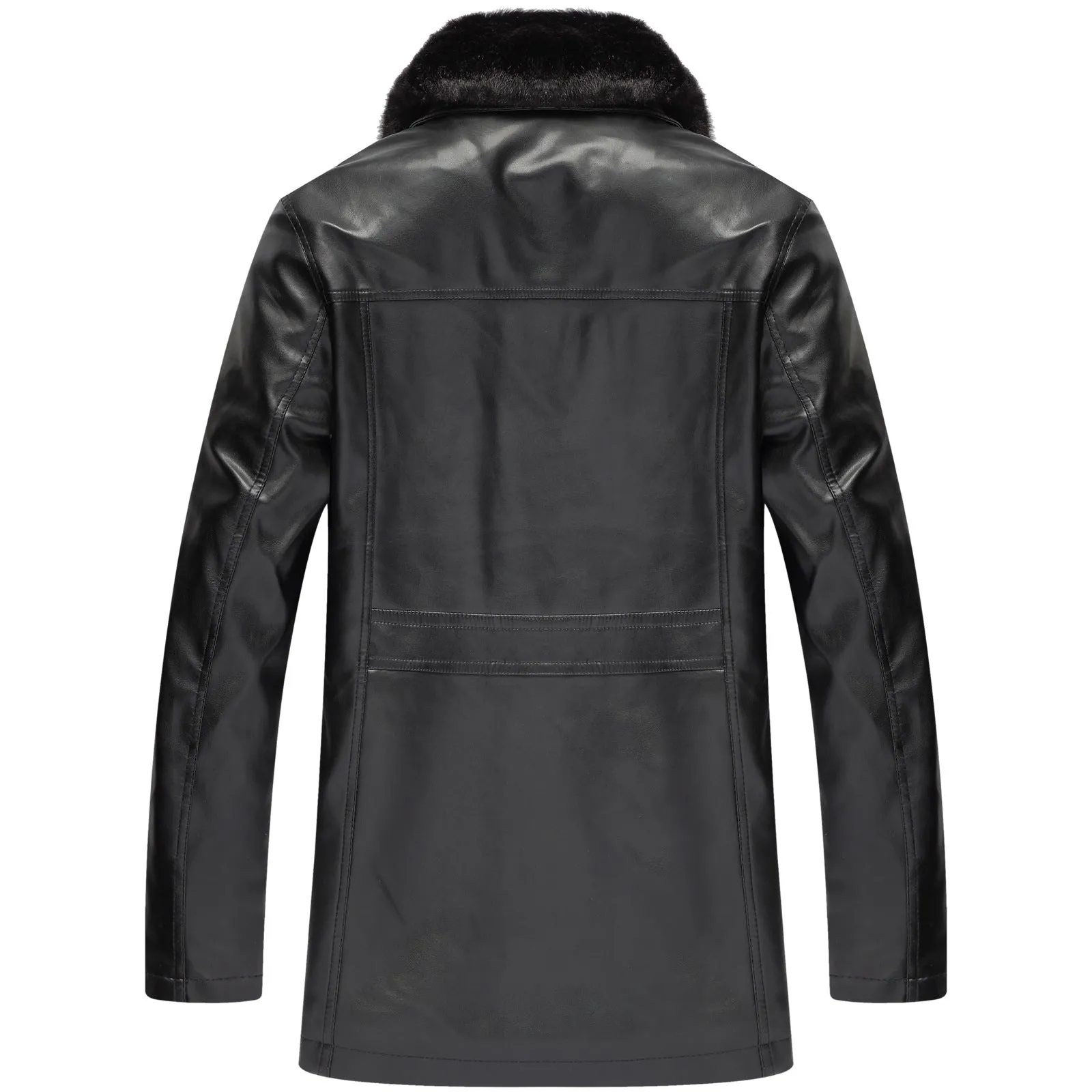 Leather Coat Windbreaker Jacket Mens