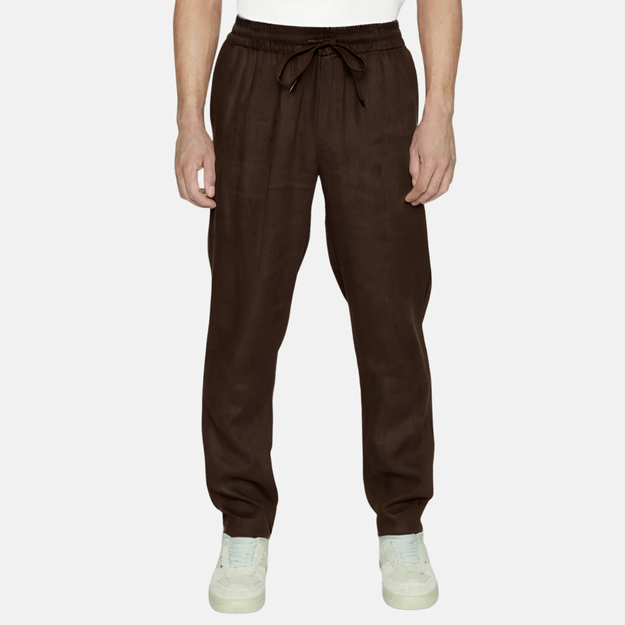 Les Deux Ebony Brown Patrick Herringbone Pants