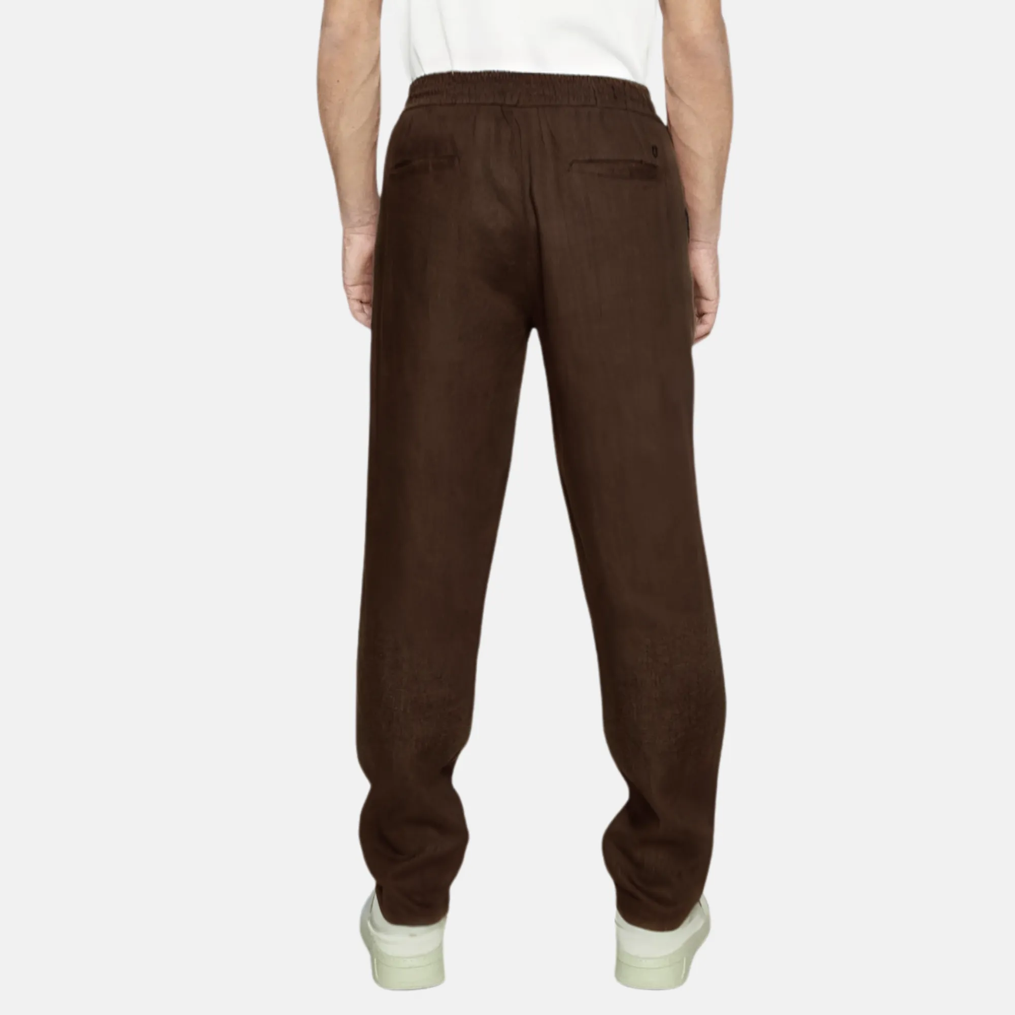 Les Deux Ebony Brown Patrick Herringbone Pants