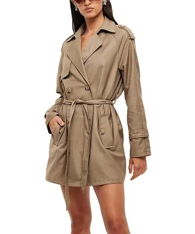 Lioness Trencherous Womens Double-Breasted Jacket Mini Dress