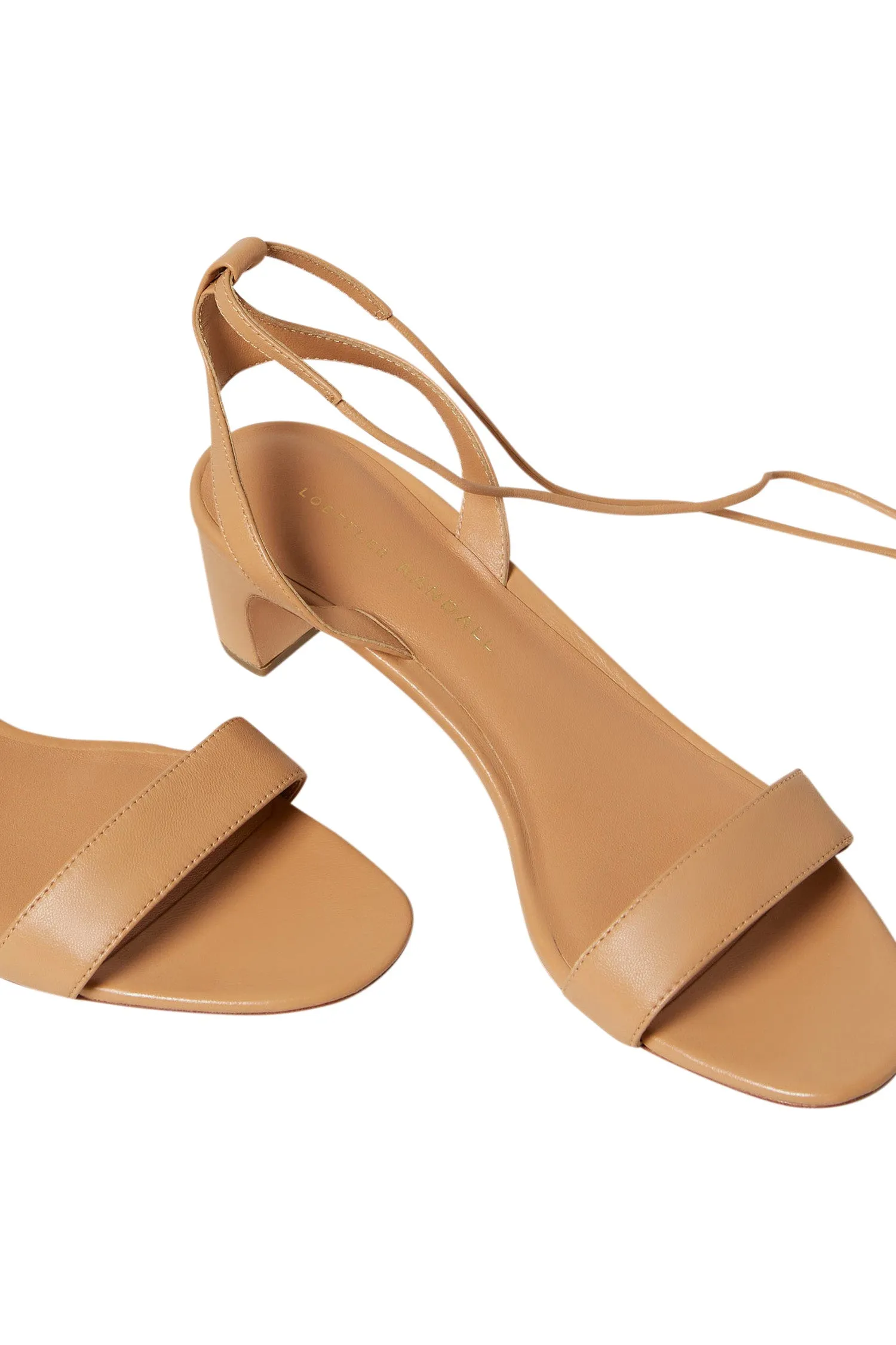 Loeffler Randall Jackie Mid Heel Sandal in Dune