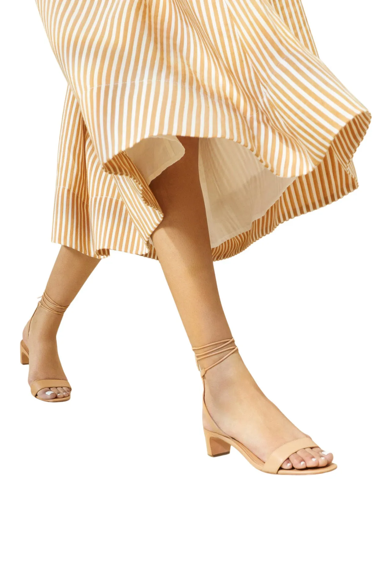 Loeffler Randall Jackie Mid Heel Sandal in Dune