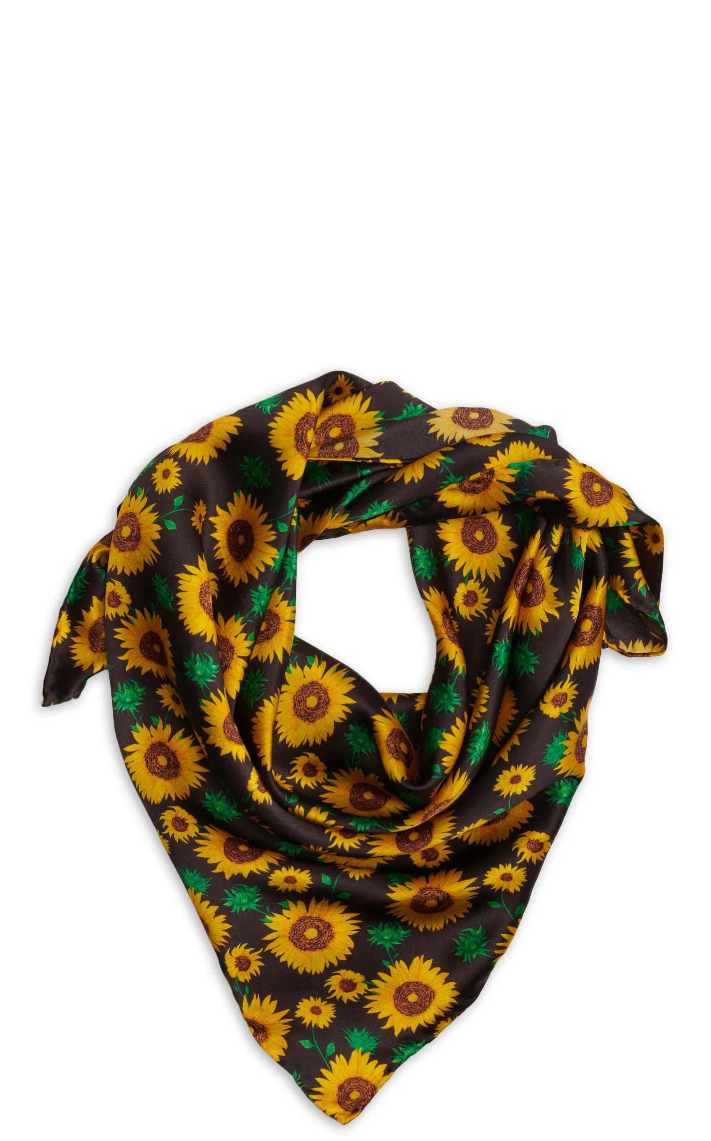 M&F Black Sunflowers Wild Rags Scarf