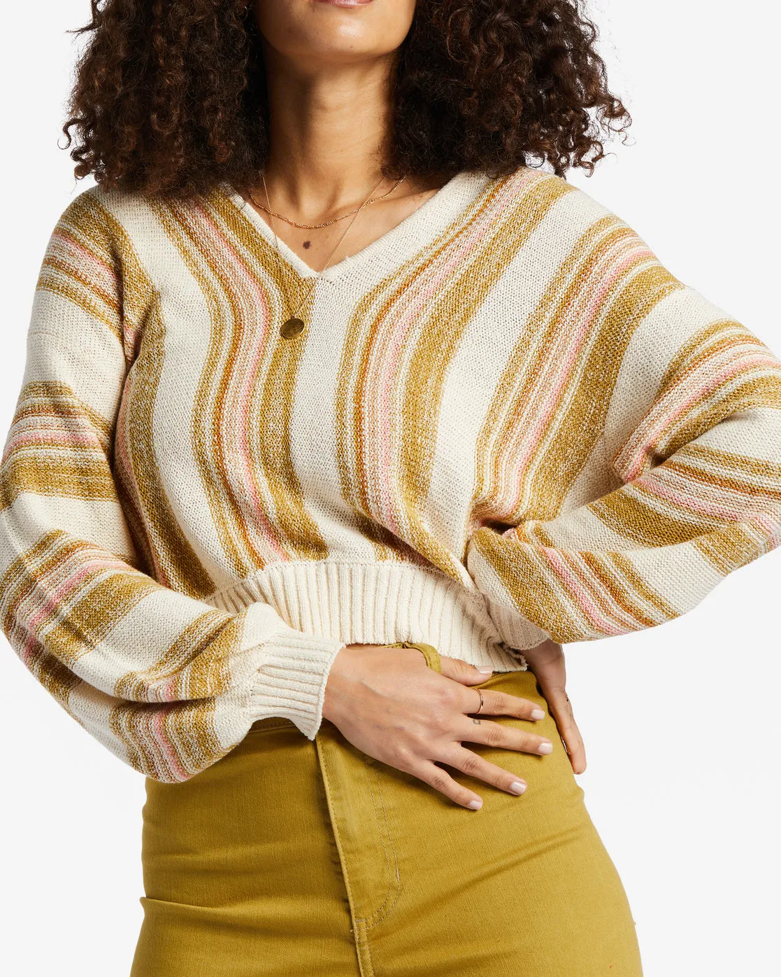 Mas Amor 2 V-Neck Sweater - Kiwi