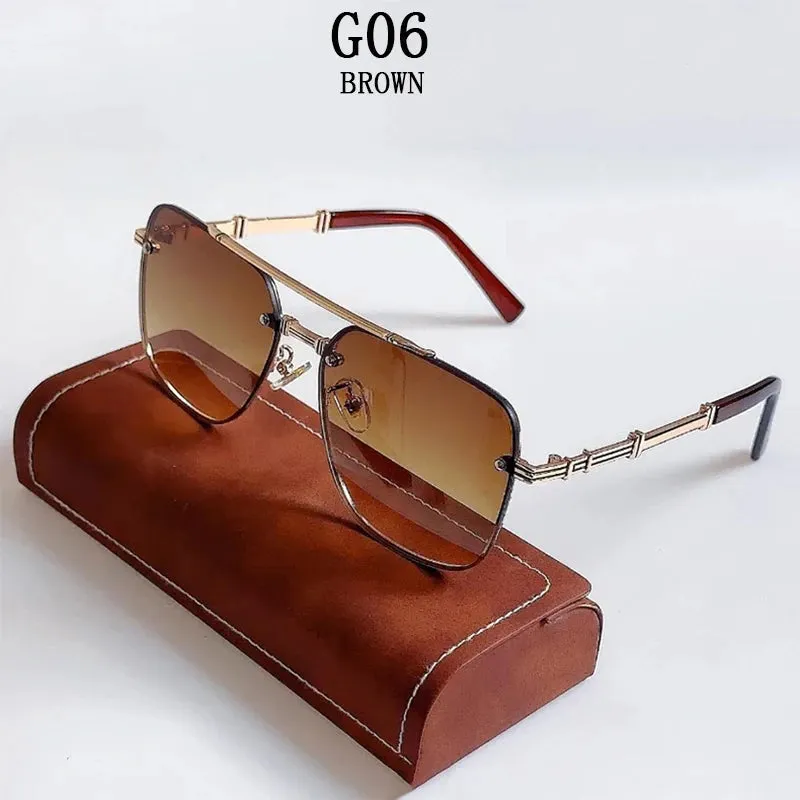 Men and Women Vintage Luxury Gradient Shade Square Sunglasses