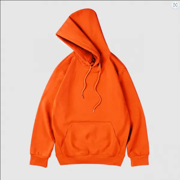 Men's relaxed fit baggy fleece hooded sweatshirt