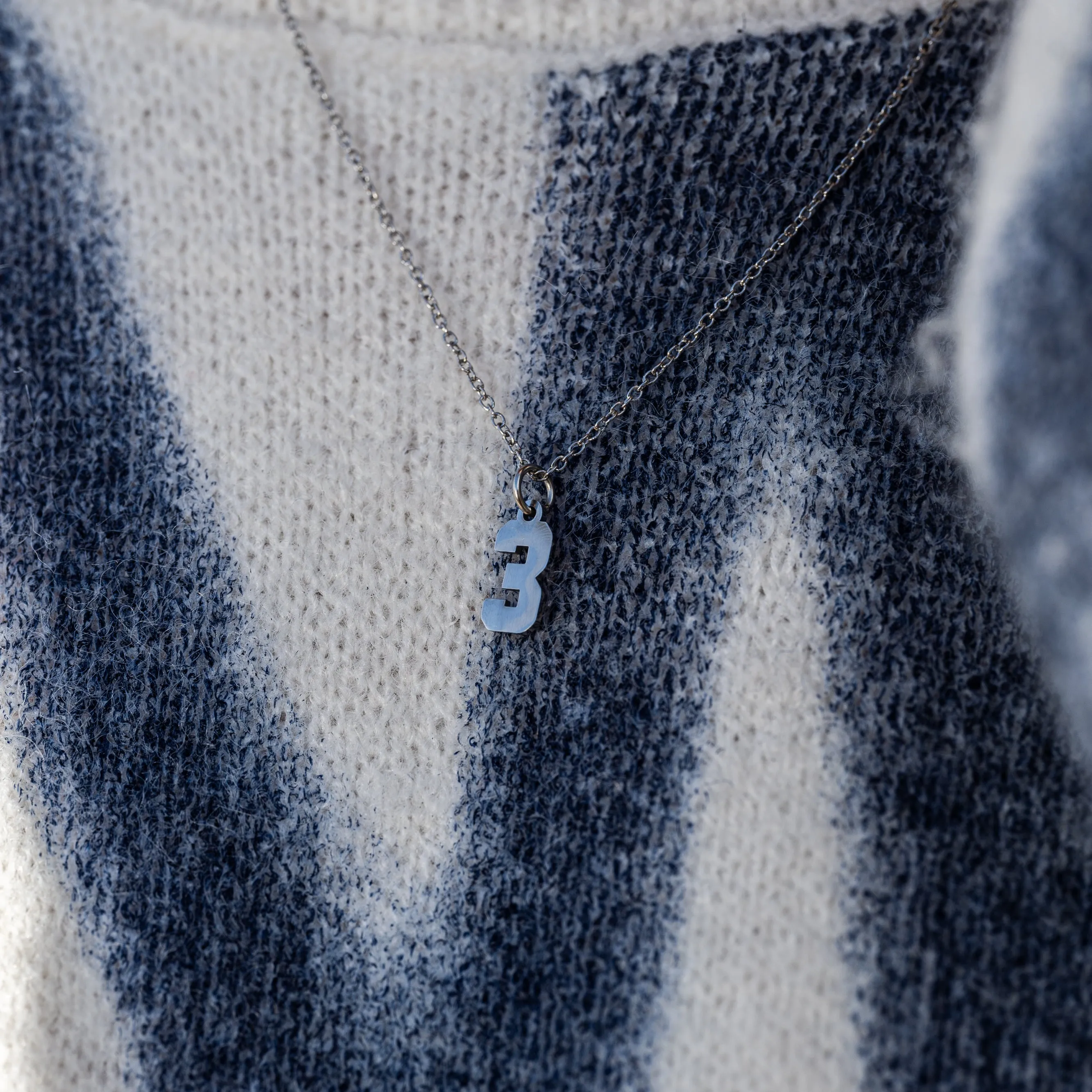 Mini Jersey Number Necklace | Stainless Steel