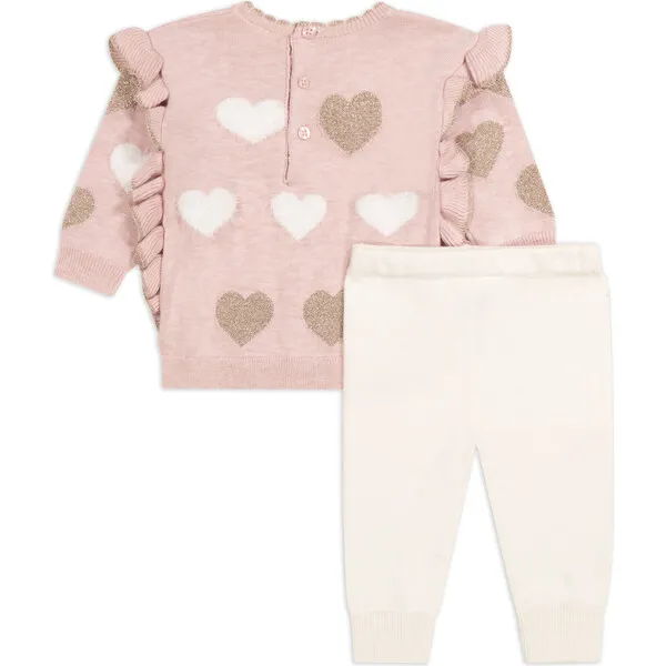 Miniclasix Sweater Top & Pant Set, Pink