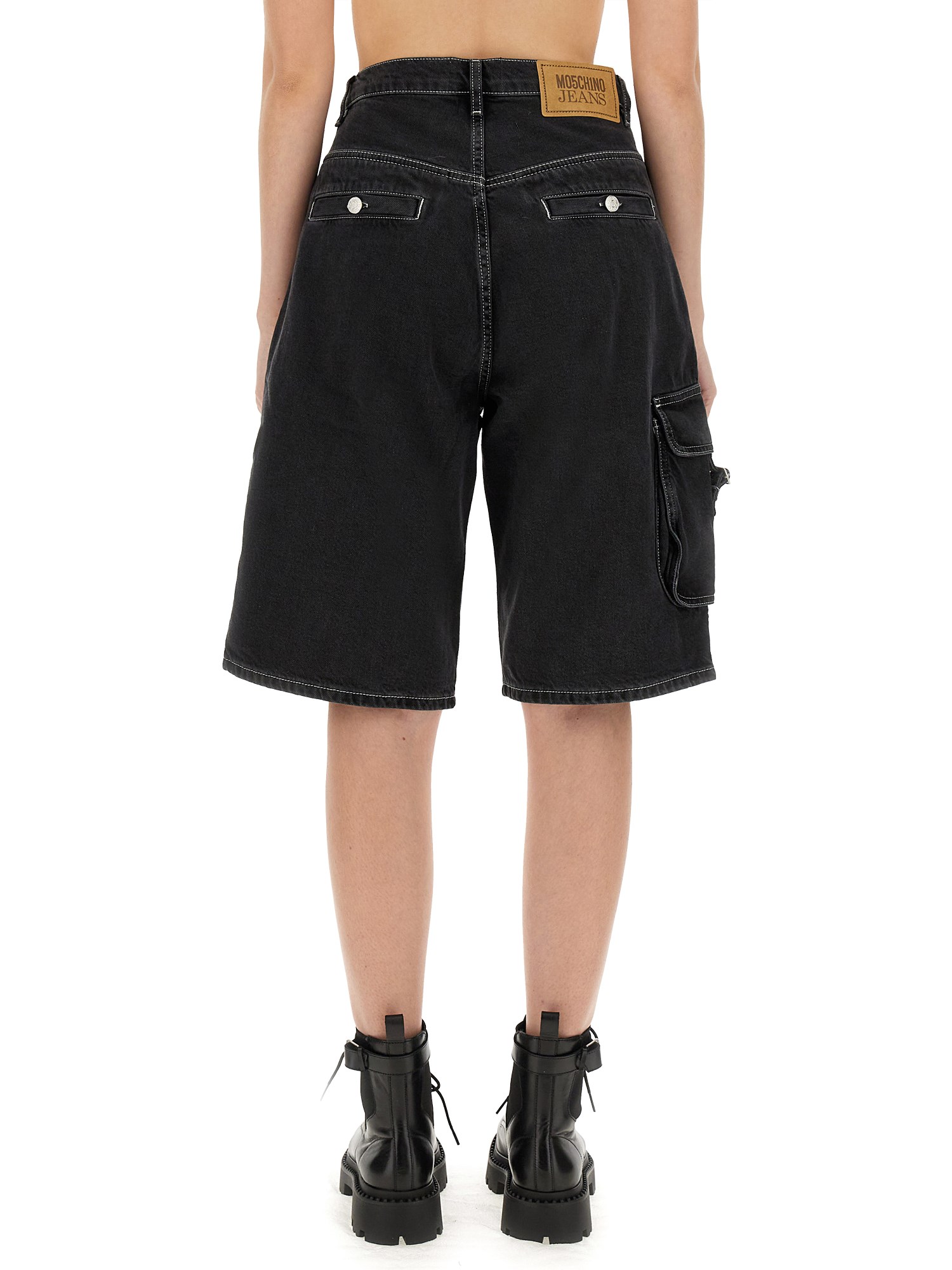 MOSCHINO JEANS    DENIM CARGO SHORTS