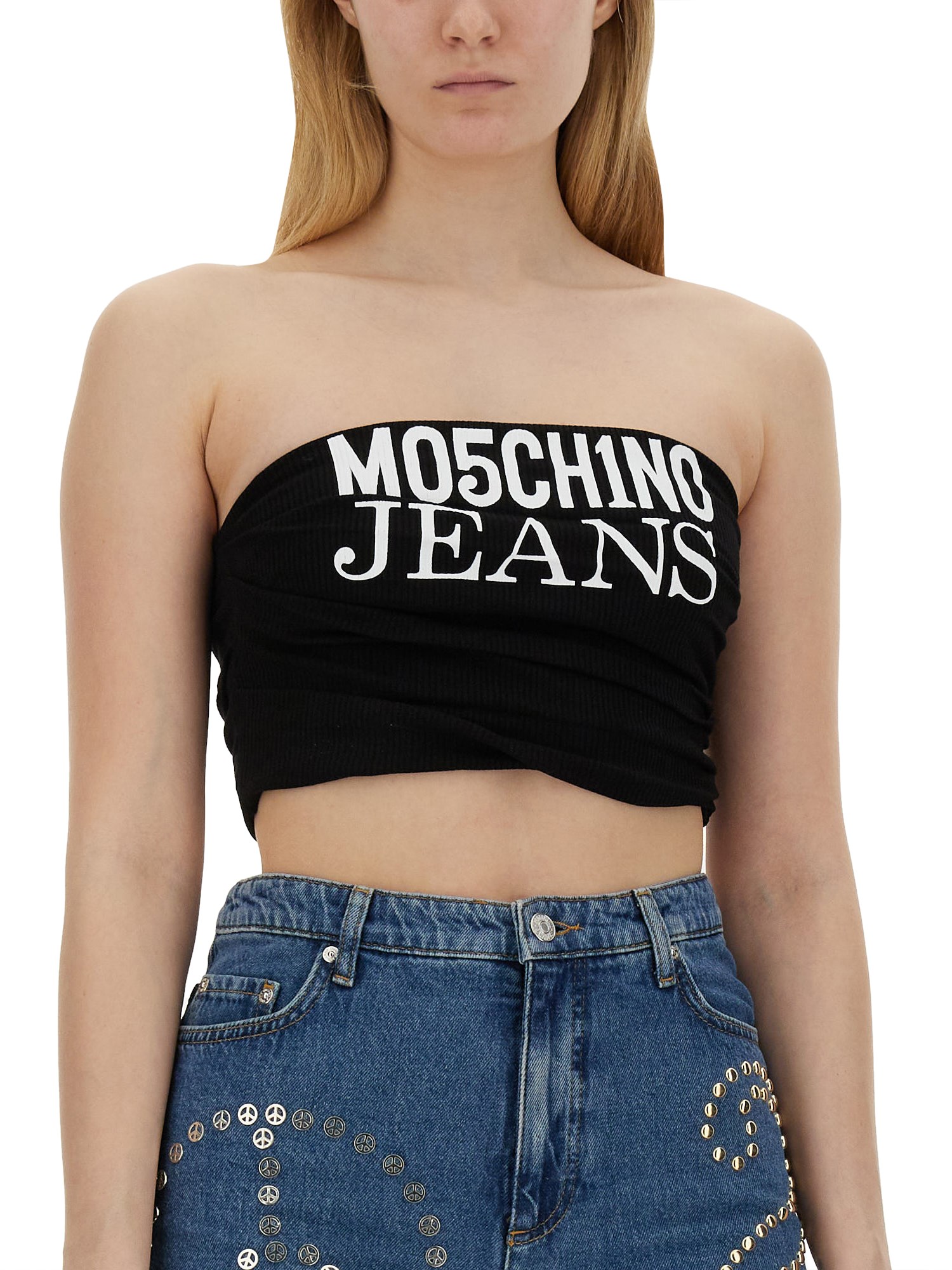 MOSCHINO JEANS    TOPS WITH LOGO