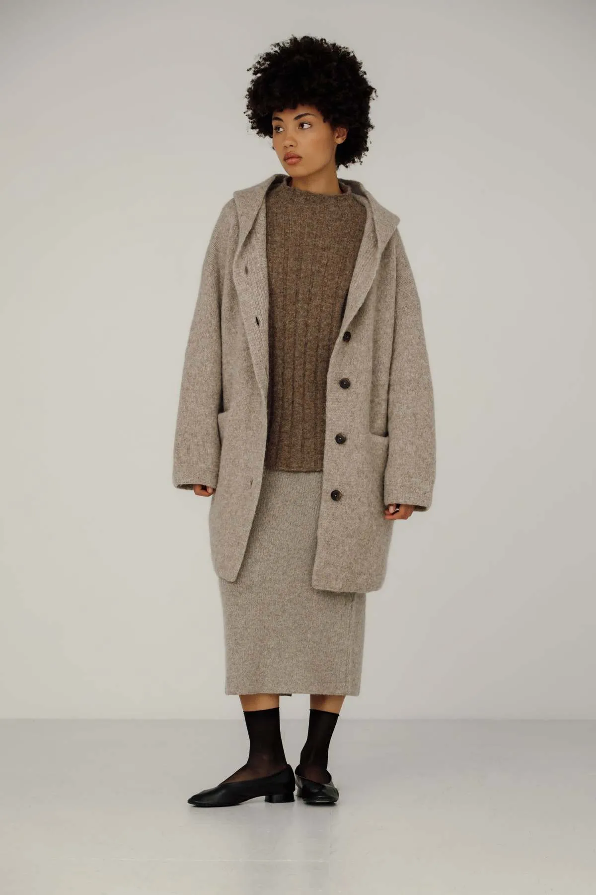 Nook Alpaca Coat - Fawn