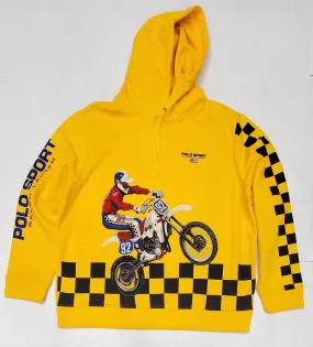 Nwt Polo Sport Yellow Racing Motor Cross Hoodie