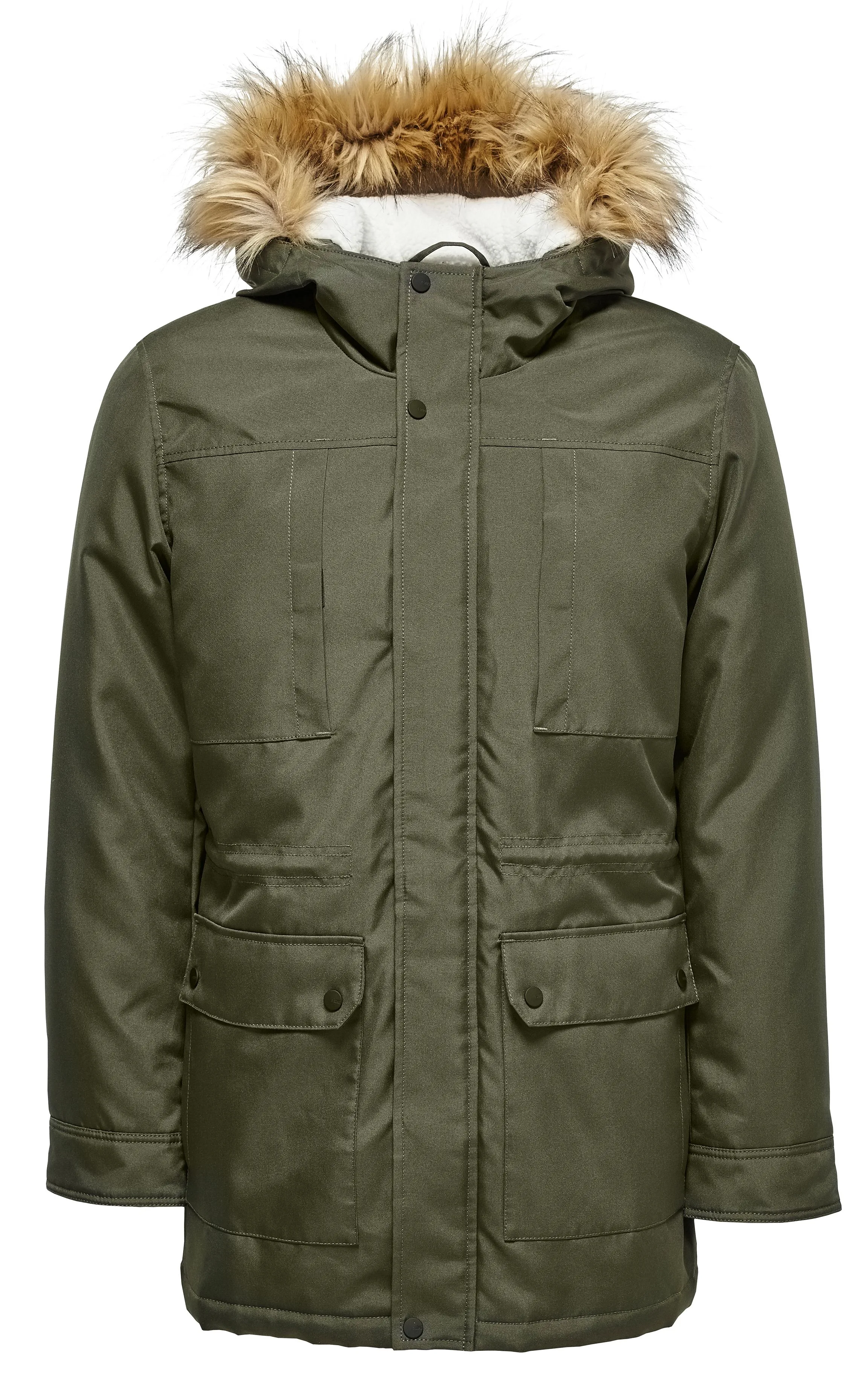 Only & Sons Eskil Padded Parka Jacket Deep Depths Green