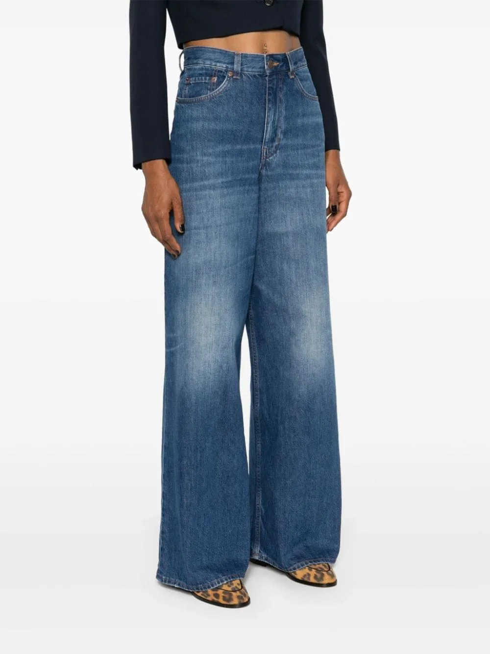 ORGANIC COTTON WIDE LEG DENIM JEANS