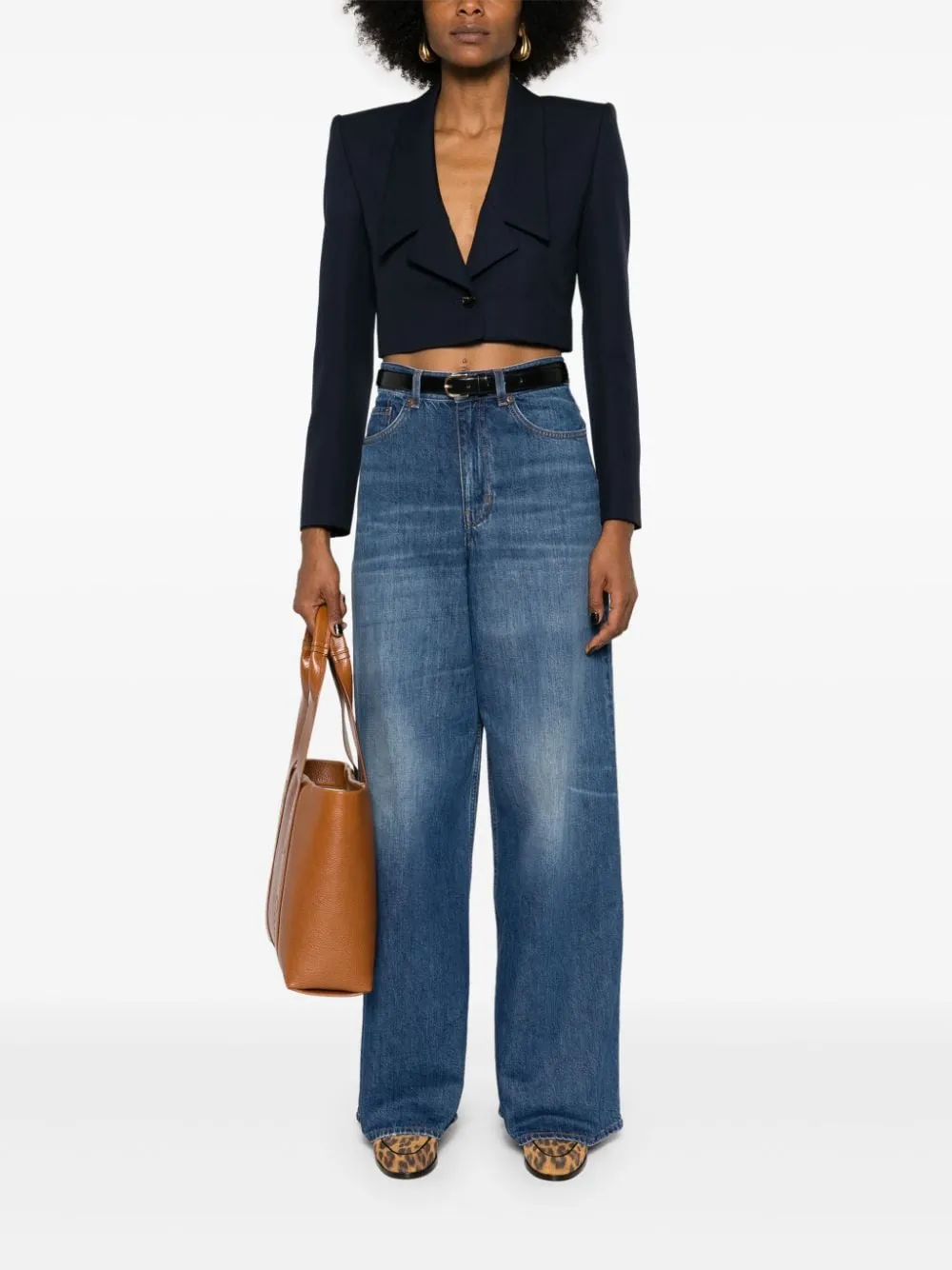 ORGANIC COTTON WIDE LEG DENIM JEANS