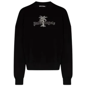 Palm Angels Logo Crew Black Sweater