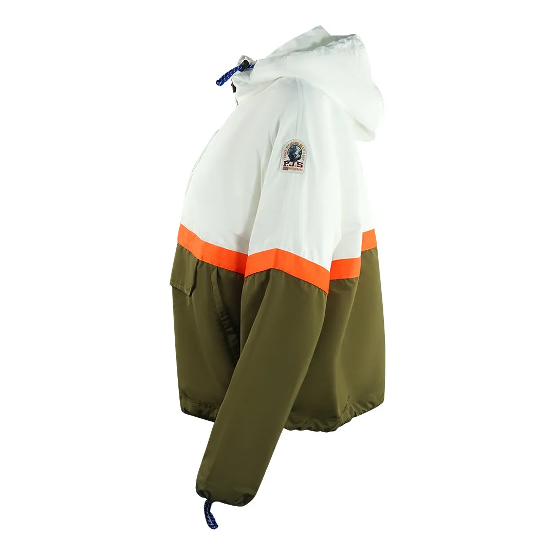 Parajumpers Dezi Pull Over Colourblock Green Windbreaker Jacket