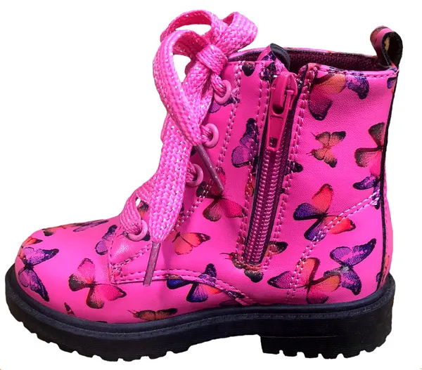 PINK BUTTERFLY BOOTS