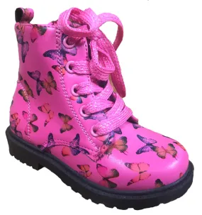 PINK BUTTERFLY BOOTS