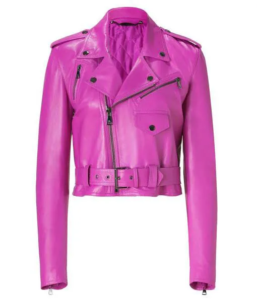 Pink Leather Jacket| Jessica Alba Pink Leather Jacket