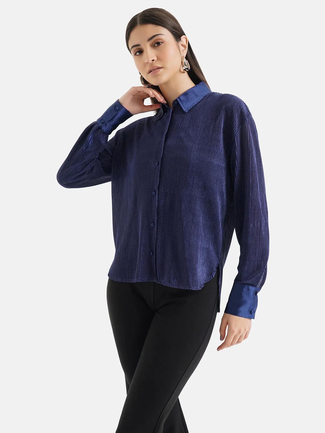 Pleated Jersey Shirt