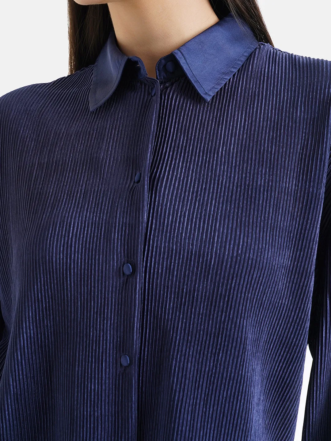 Pleated Jersey Shirt