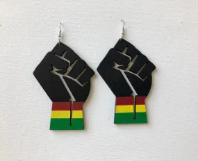 Rasta Proud Wooden Earrings