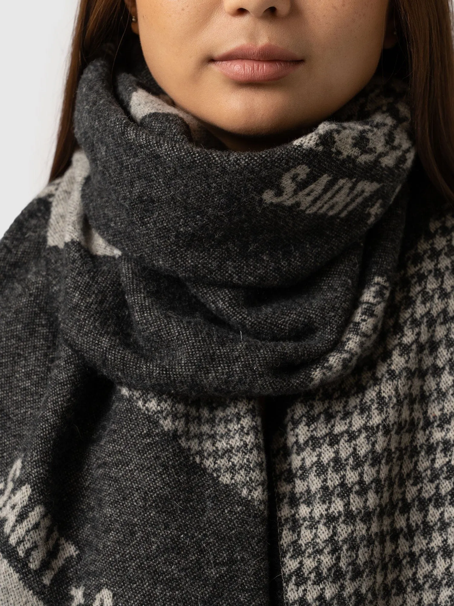 Saint + Sofia Scarf - Black/Grey