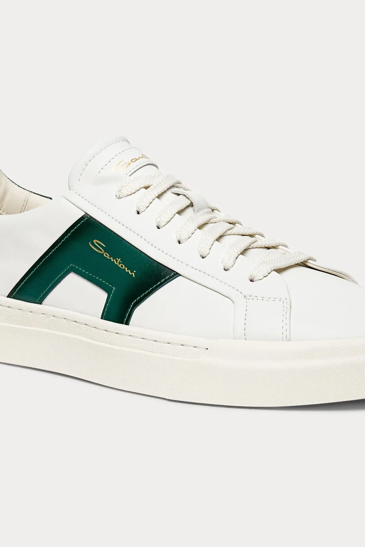 Santoni Double Buckle Deri Sneaker Ayakkab