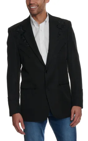 Scully Black on Black Embroidered Sport Coat