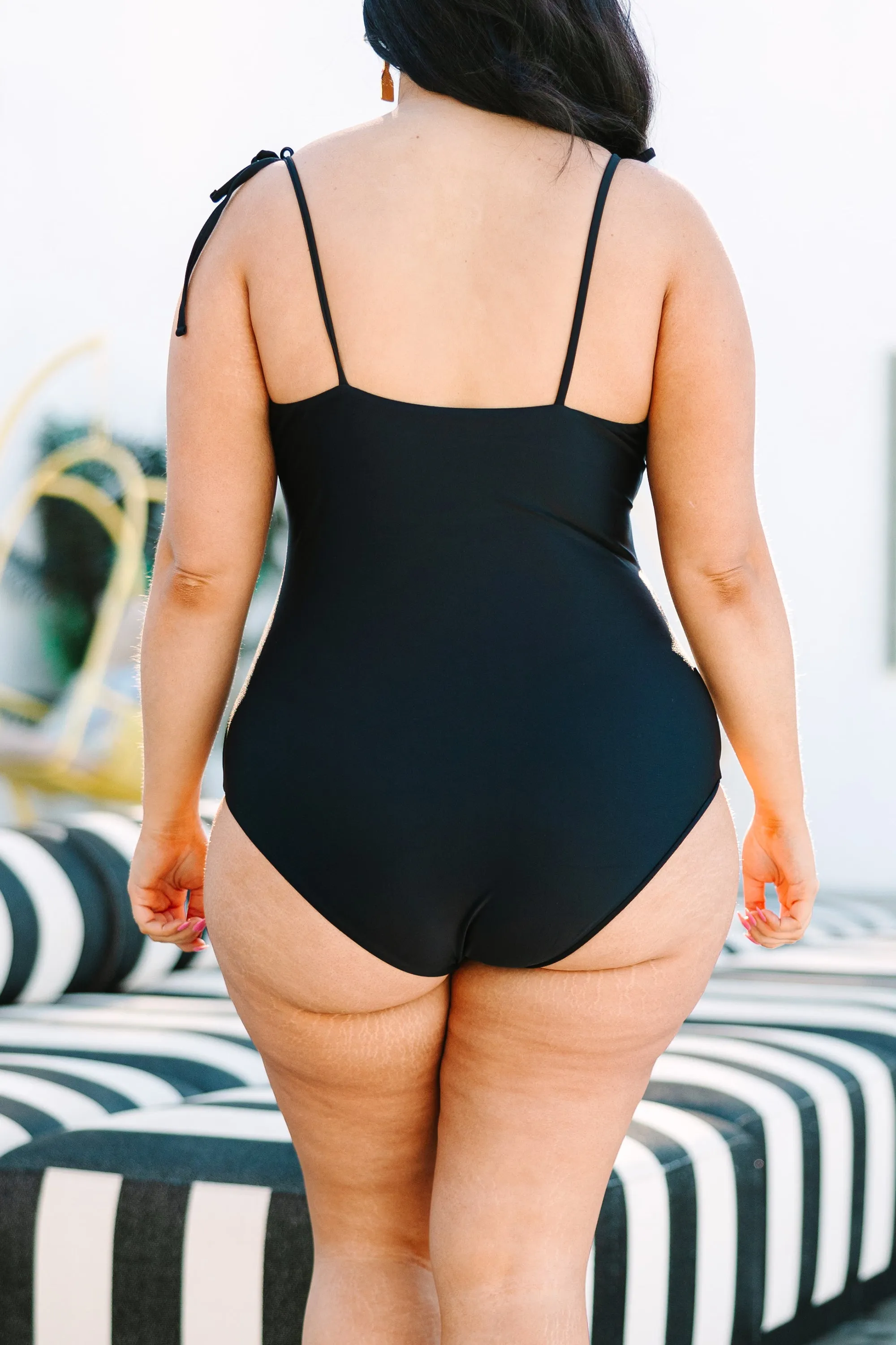 Seaside Sweetheart Swimsuit, Black