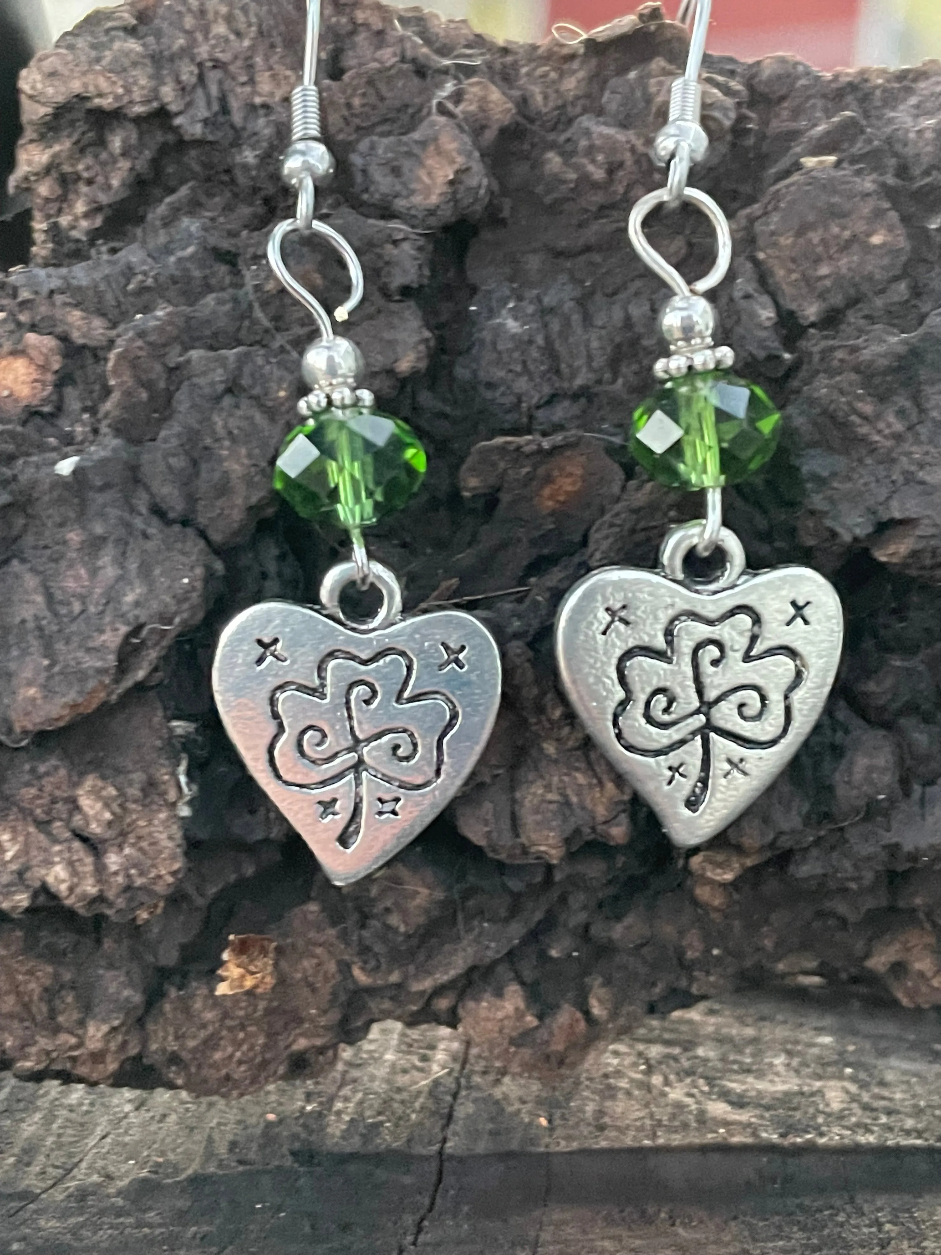 Shamrock Heart Earrings