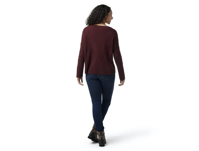 Smartwool Women's Shadow Pine Cable V-Neck Sweater - FINAL SALE