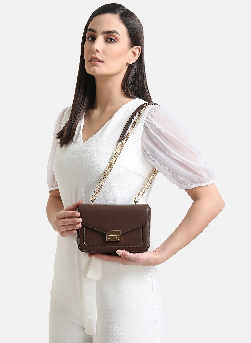 Solid Boxy Sling Bag