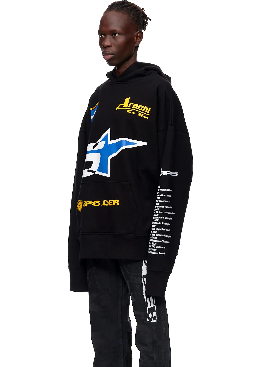 SP5DER PIT CREW OVERSIZED HOODIE