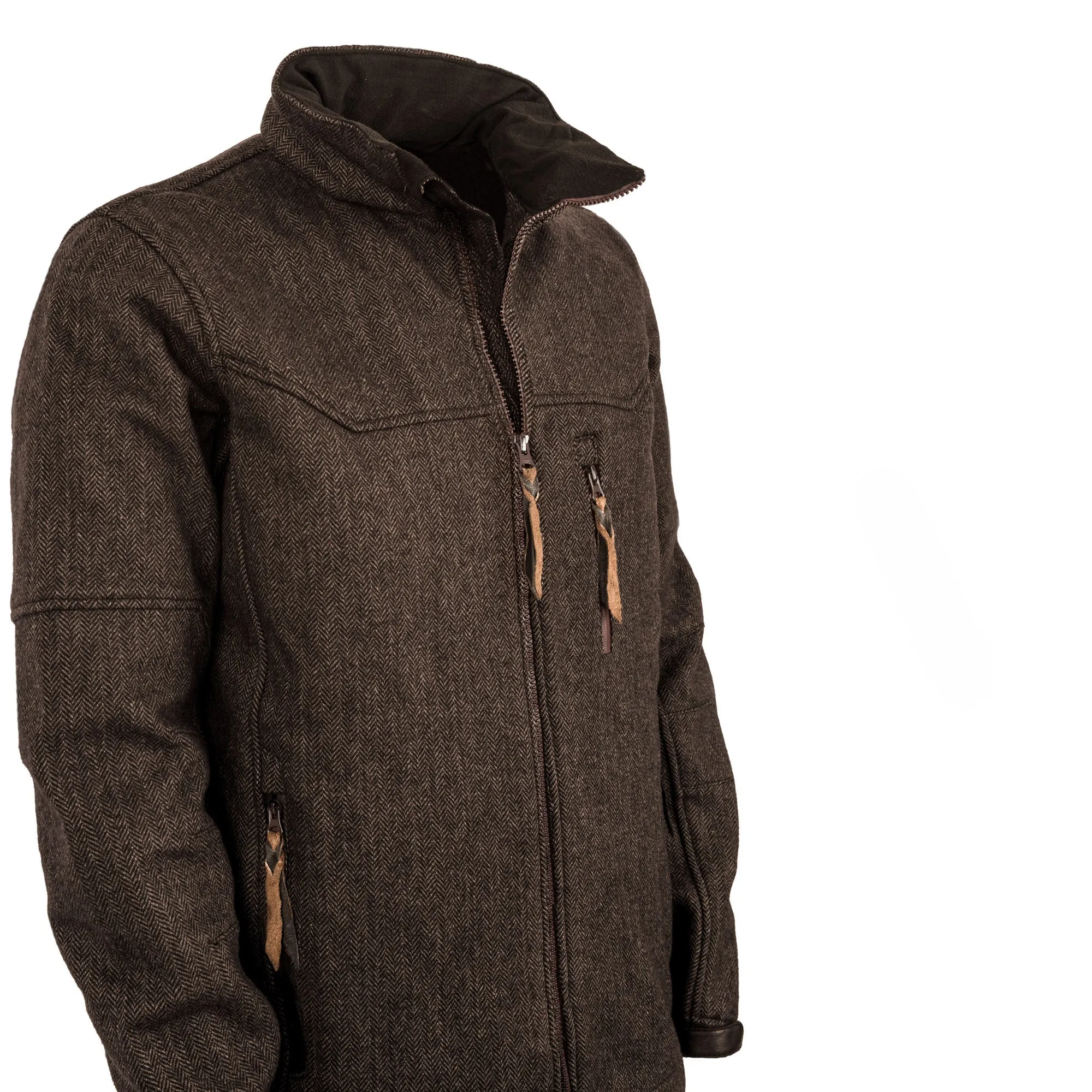 STS Ranchwear Mens Stone Chocolate Wool Blend Softshell Jacket