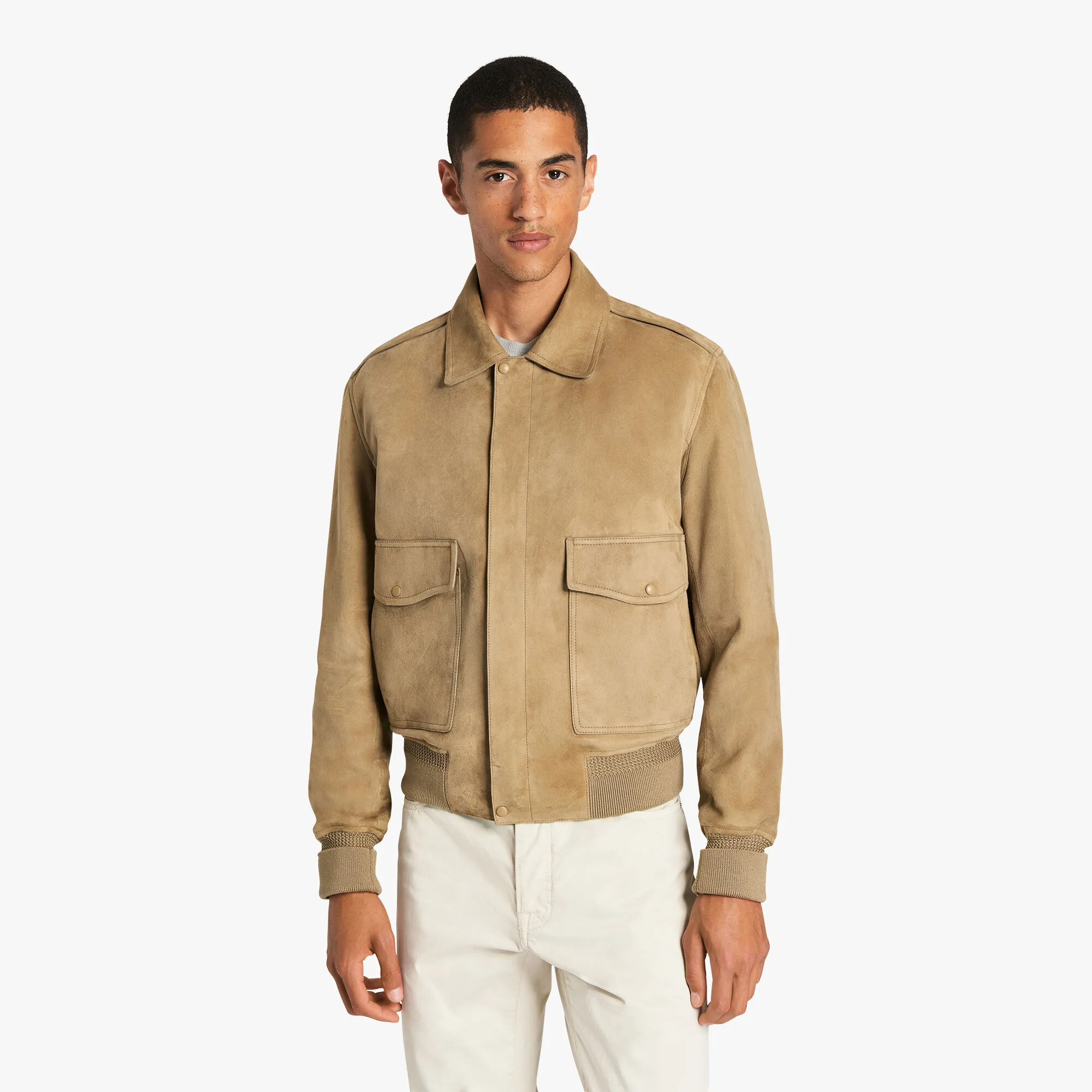 Suede Flight Jacket