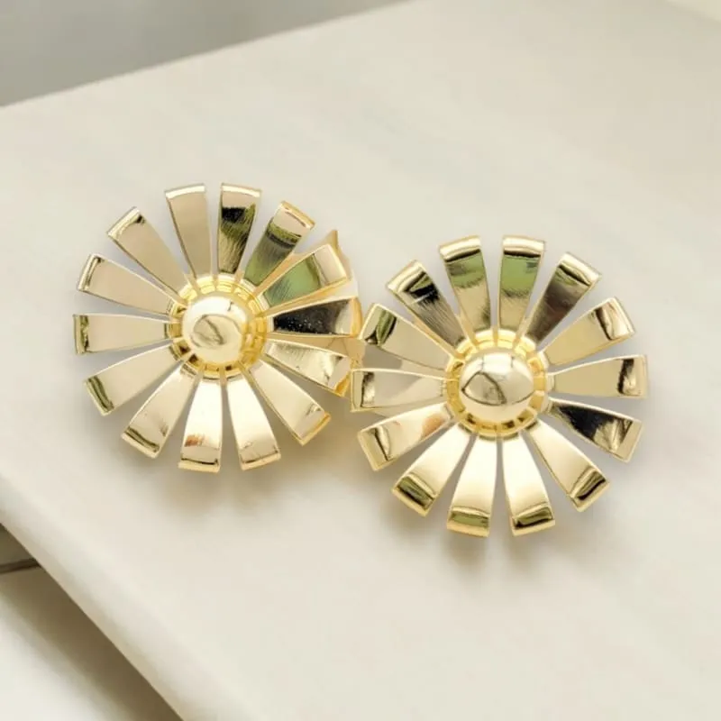 Sunflower gold-filled studs earrings