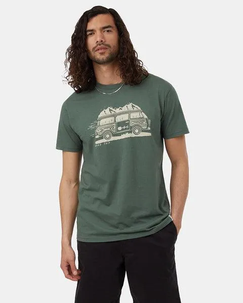 Tentree Road Trip T-Shirt In Dark Sage/Oatmeal