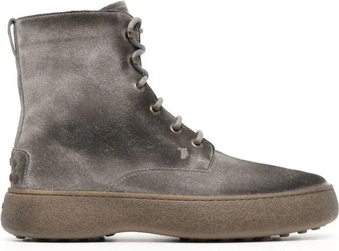 Tod's Gommino suede boots Neutrals