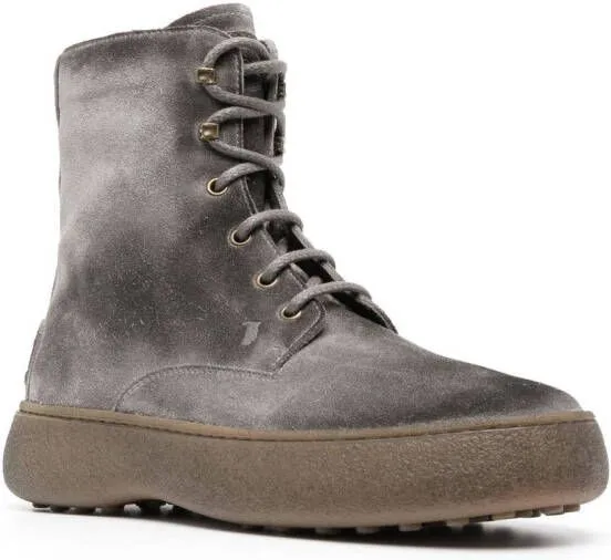 Tod's Gommino suede boots Neutrals