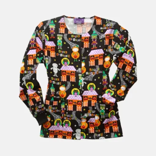 Trick or Treat Halloween Scrub Jacket - William Jacket