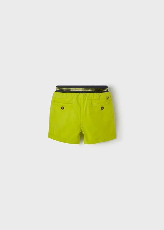 Twill bermuda shorts for baby boy - Lime