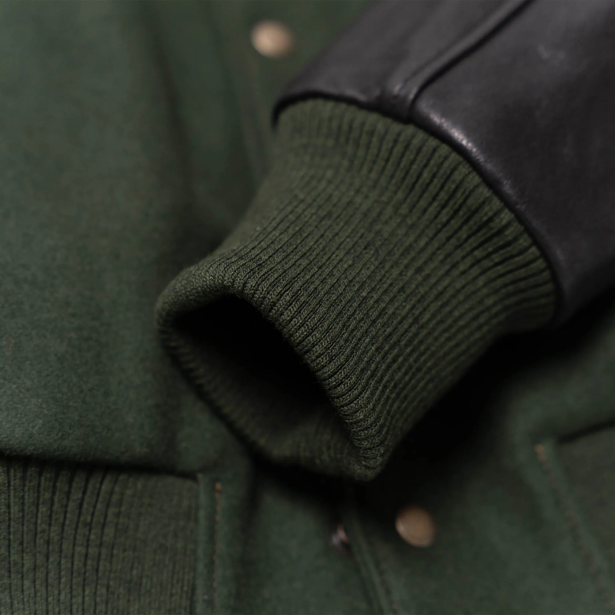 Varsity Forest Green Wool Jacket - Shangri-la Heritage