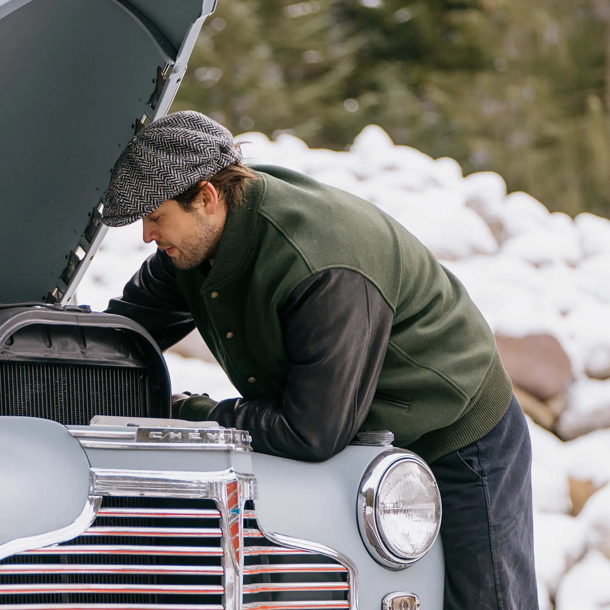 Varsity Forest Green Wool Jacket - Shangri-la Heritage